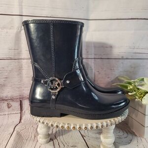 Michael Kors Fulton Harness NAVY Blue  Rain Boots
